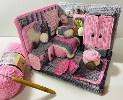 Crochet dollhouse on sale