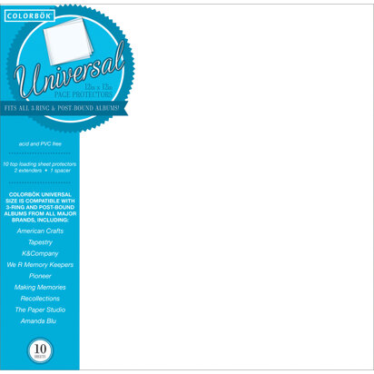 American Crafts Colorbok Universal Refill Pages 12"X12" 10/Pkg - 125814