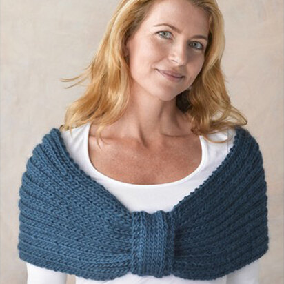 296 Marina Ribbed Wrap - Knitting Pattern for Women in Valley Yarns Berkshire Bulky 