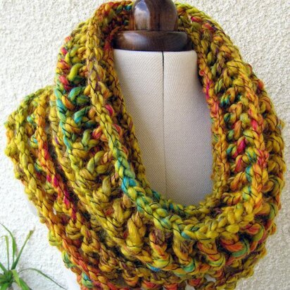 Chunky Crochet Mustard Cowl