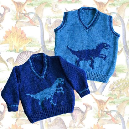 Dinosaur V-neck tops