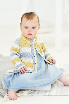 Cardigan and Jumper in Stylecraft Bambino Prints DK - 9747 -  Downloadable PDF