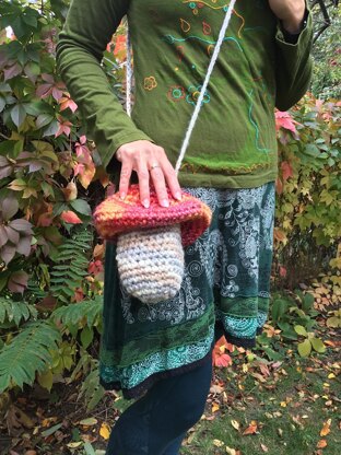 Crochet mushroom bag
