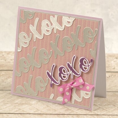 Artdeco Creations Delightful Sentiments Cut, Foil & Emboss Dies - XOXO 2.9"X1.1"