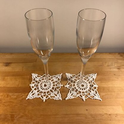 Square Lace Doily Coaster