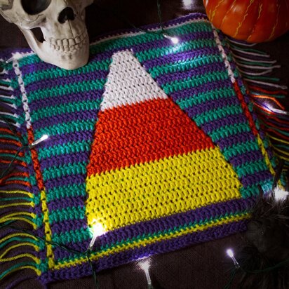 Halloween Mosaic Square - Candy Corn
