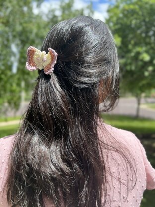 Winged Blossom Crochet Hair Clips Collection