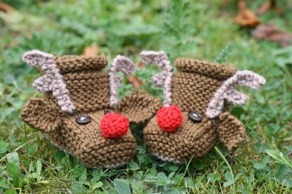 Reindeer Baby Booties