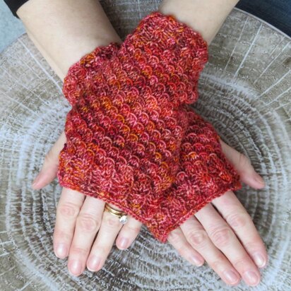 Mermaid Scales Fingerless Gloves