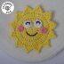 Sun Applique/Embellishment Crochet * sky collection including free base square pattern