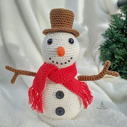 Seth the Snowman - UK Terminology - Amigurumi