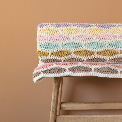 Stripy Waves Blanket in Yarn and Colors Baby Fabulous - YAC100145 - Downloadable PDF