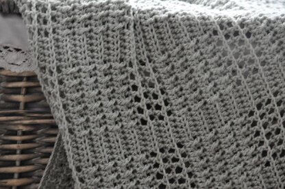 Silver Squares Baby Blanket