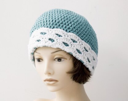 Lace Brim Cloche Hat