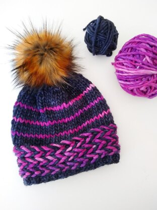 Banded Braids Beanie