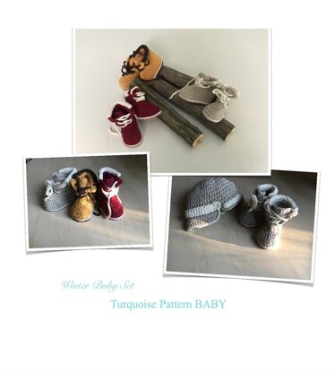 Baby Boot & Hat Set N 272