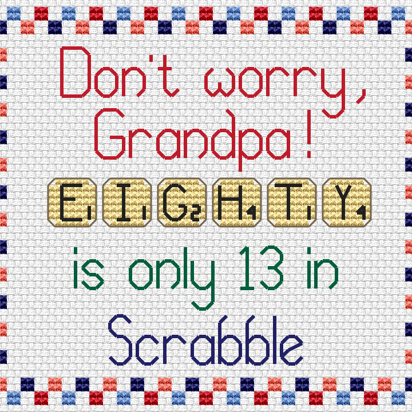 Scrabble Personalisable Any Age Cross Stitch PDF Pattern