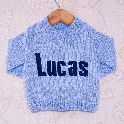 Intarsia - Lucas Moniker Chart - Childrens Sweater