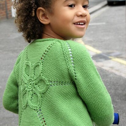 Flower Cardigan (kids) - knitting pattern