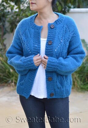 SweaterBabe 277 Big Leaf Cardigan PDF