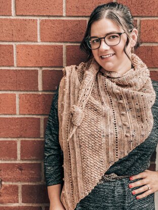 Jasmine coral shawl