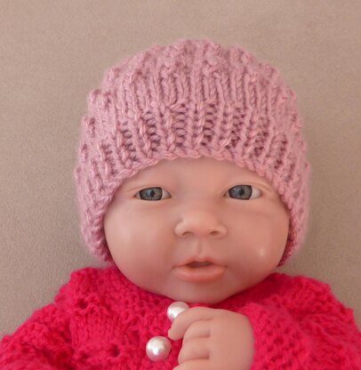 Poppy - Babies eyelet stitch beanie