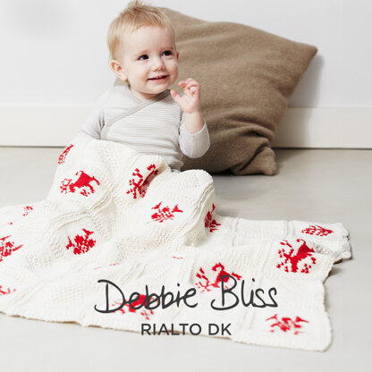 Winter Blanket  - Knitting Pattern for Christmas in Debbie Bliss Rialto DK