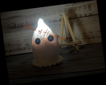 Light-up Ghost Chocolate Orange Cover Knitting Pattern