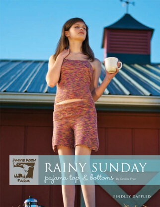 Rainy Sunday Pajama Top & Bottoms in Juniper Moon Farm Findley Dappled - JMF04-07