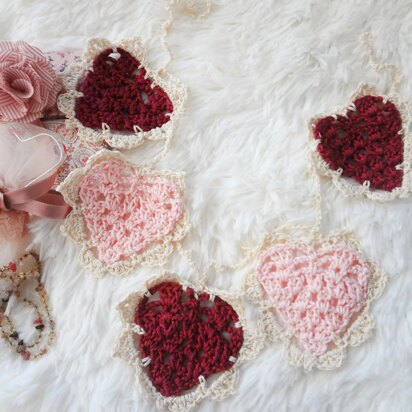 Vintage Heart Bunting