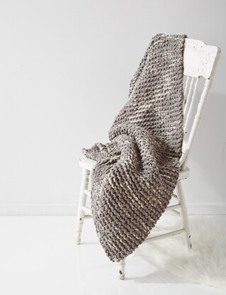 Cushy Garter Blanket in Bernat Blanket