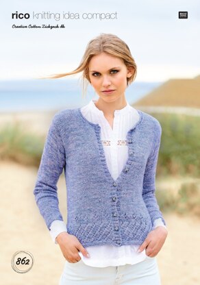 Top and Cardigan in Rico Creative Cotton Zickzack DK - 862 - Downloadable PDF