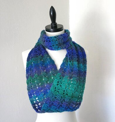 Slanting Squares Mobius Scarf