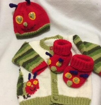 Hungry Caterpillar inspired Cardigan Set