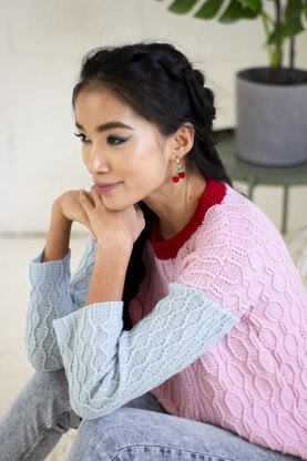 Women's Lollipop Pullover in Universal Yarn Fibra Natura Donnina - Downloadable PDF