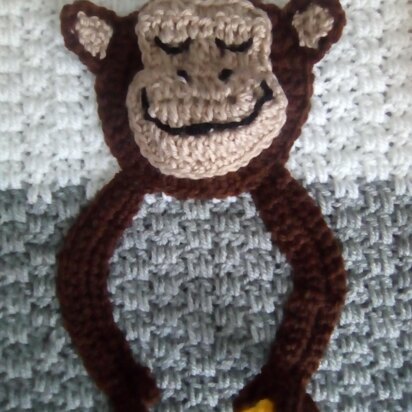 Monkey Applique Blanket