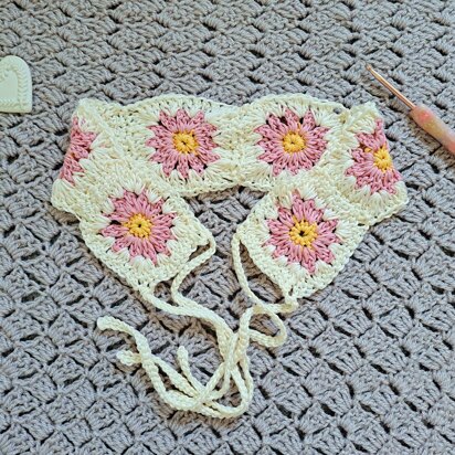 Crochet Boho Flower Hairband Headband Pattern