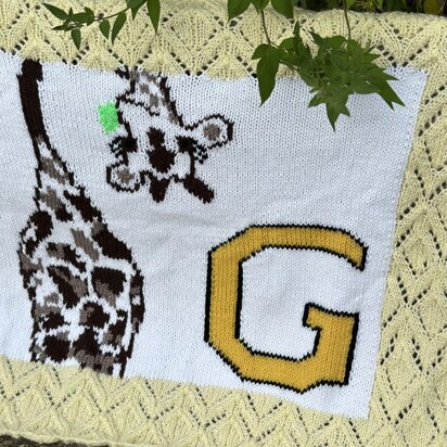 Giraffe Alphabet baby blanket