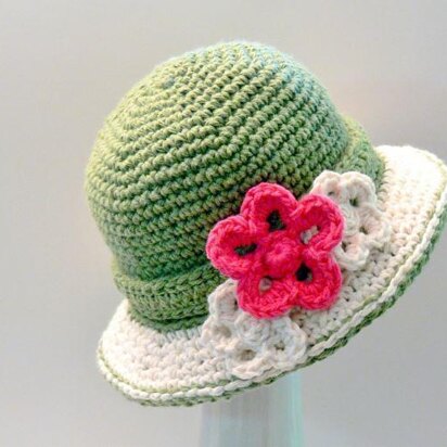 Ladies Double Brimmed Crochet Hat