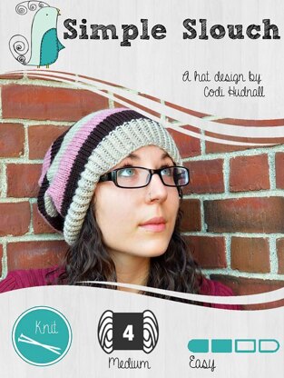 Simple Striped Slouchy Beanie Cap Hat