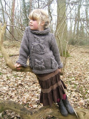 Child/Adult Brown Owl Sweater