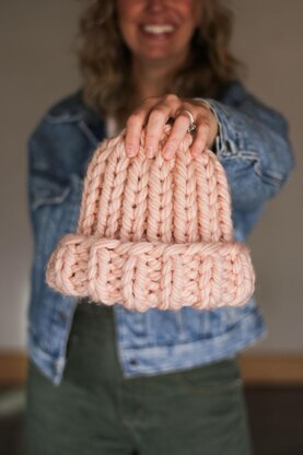 Knit Flat Chunky Hat