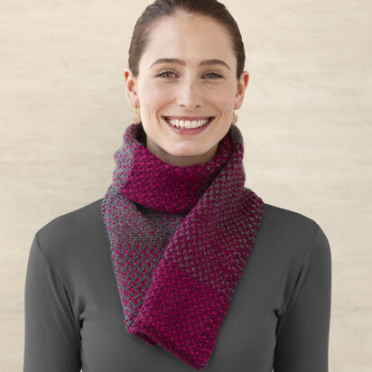 Berry Sparkle Scarf in Lion Brand Vanna's Choice and Vanna's Glamour - L0417