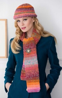 Igloo Snail Hat and Scarf in Red Heart Boutique Treasure - LW3468