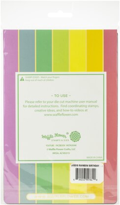 Waffle Flower Crafts Waffle Flower Die - Rainbow Birthday