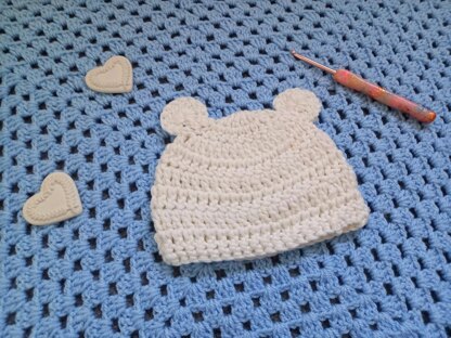 Crochet Baby Bear Hat Pattern