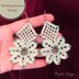 Crochet Blooming Diamond Earrings