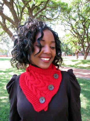 Strawberry Cabled Neckwarmer