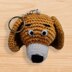 Amigurumi dog keychain