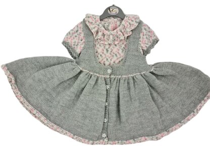 127. Flared Pinafore Dress Set